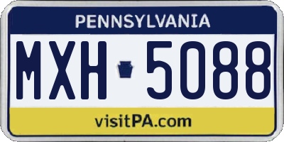 PA license plate MXH5088