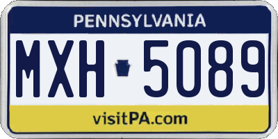 PA license plate MXH5089