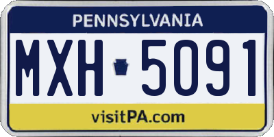 PA license plate MXH5091