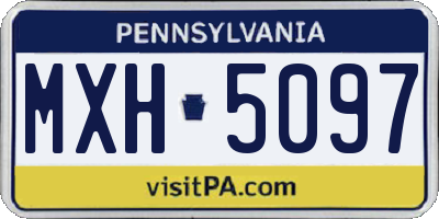 PA license plate MXH5097