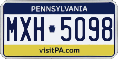 PA license plate MXH5098