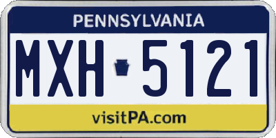 PA license plate MXH5121