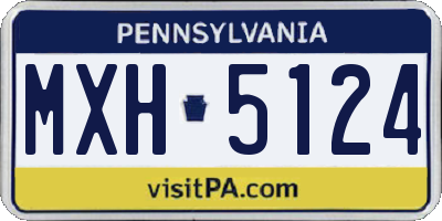 PA license plate MXH5124