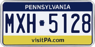 PA license plate MXH5128