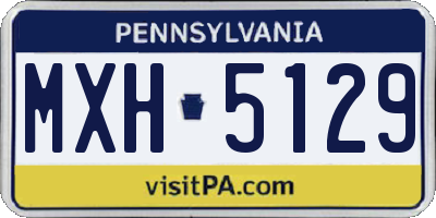PA license plate MXH5129