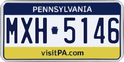 PA license plate MXH5146