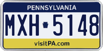 PA license plate MXH5148