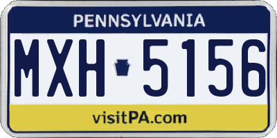 PA license plate MXH5156