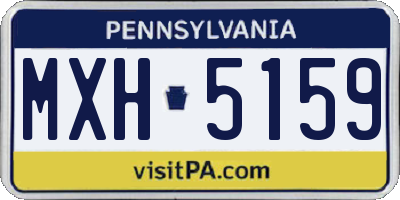 PA license plate MXH5159