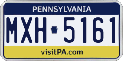 PA license plate MXH5161