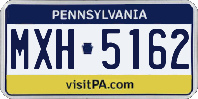 PA license plate MXH5162