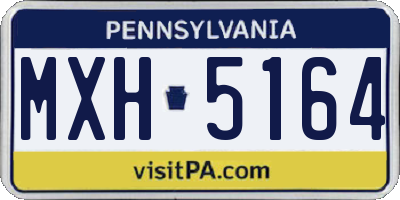 PA license plate MXH5164