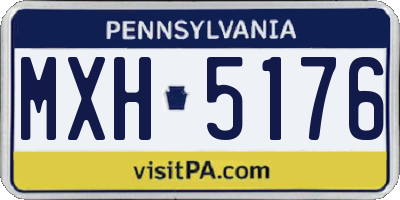 PA license plate MXH5176