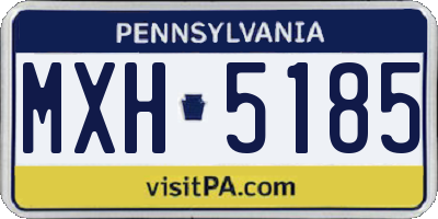 PA license plate MXH5185