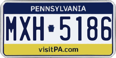 PA license plate MXH5186