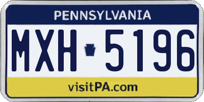 PA license plate MXH5196