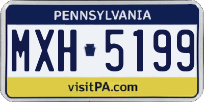 PA license plate MXH5199