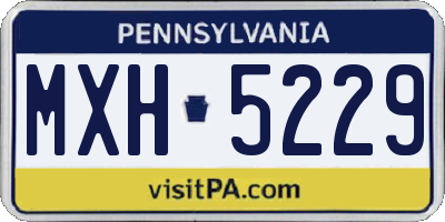 PA license plate MXH5229