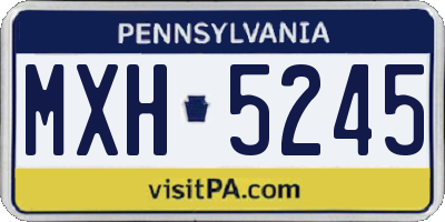 PA license plate MXH5245
