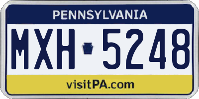 PA license plate MXH5248