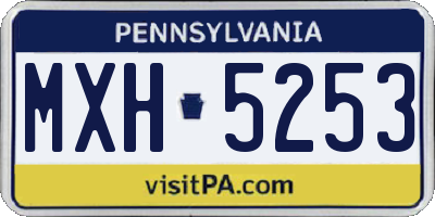PA license plate MXH5253
