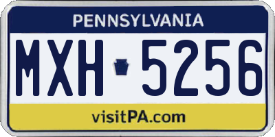 PA license plate MXH5256