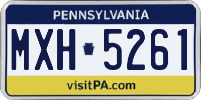 PA license plate MXH5261