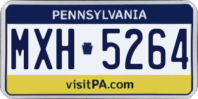 PA license plate MXH5264