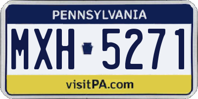 PA license plate MXH5271