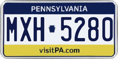 PA license plate MXH5280