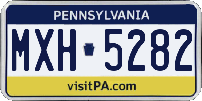 PA license plate MXH5282