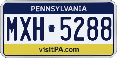 PA license plate MXH5288