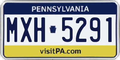 PA license plate MXH5291
