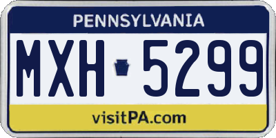 PA license plate MXH5299