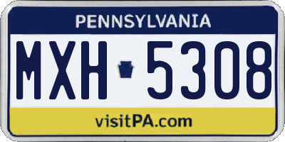 PA license plate MXH5308