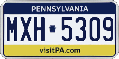 PA license plate MXH5309