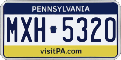 PA license plate MXH5320