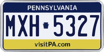 PA license plate MXH5327