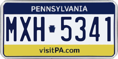PA license plate MXH5341