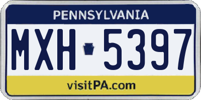 PA license plate MXH5397