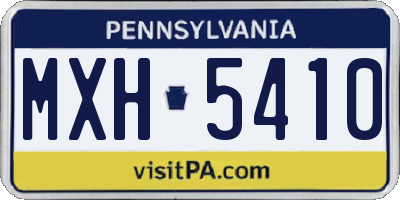 PA license plate MXH5410