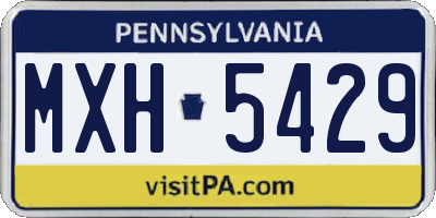 PA license plate MXH5429
