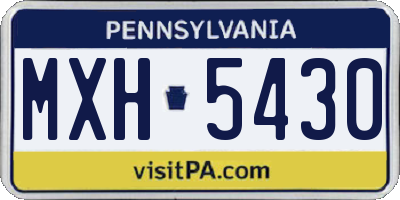 PA license plate MXH5430