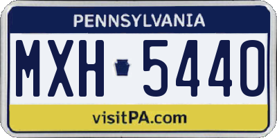 PA license plate MXH5440