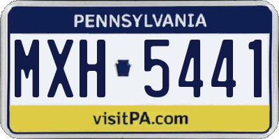 PA license plate MXH5441