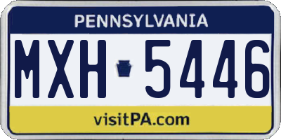 PA license plate MXH5446