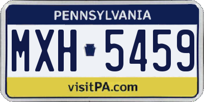 PA license plate MXH5459