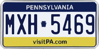PA license plate MXH5469