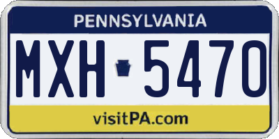 PA license plate MXH5470