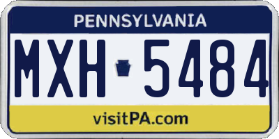 PA license plate MXH5484